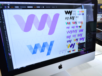 WY Logo Exploration - Branding bank account branding brand book business fast secure finance financial operations grid system logotype logo money transfer multiplatform ux ui web application