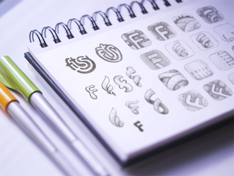 Fitness logo exploration process