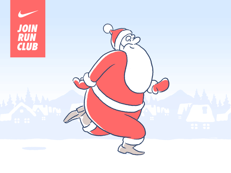Running Santa Animation 🎄