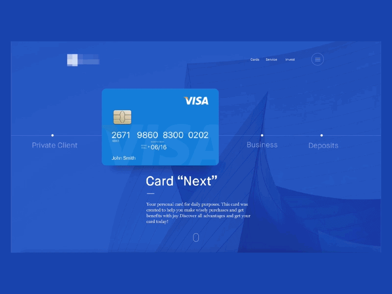 Animated Financial Landing Page
