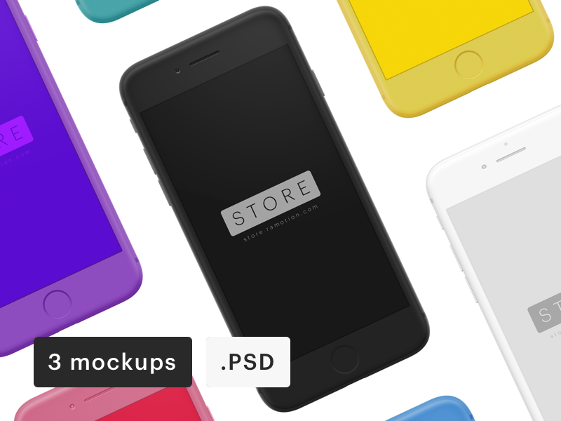 Download iPhone Clay Frontal Mockup PSD+Sketch by Ramotion on ... PSD Mockup Templates