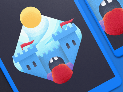 Castle Illustration - Crazy Edition brand illustration iconography graphic illustration design