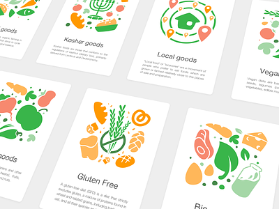 Nelio Food website brand illustration, visual identity, assets