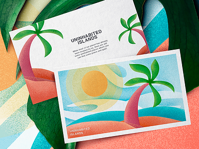 Illustrated colorful Cards: editorial brand illustration