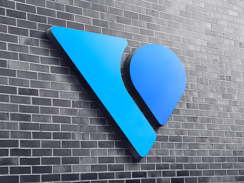 Vyta Logo brand identity work rounded shapes marketing material final logotype option logo mark construction logotype office wall logo example final brand identity presentation work color palette branding project digital brand book