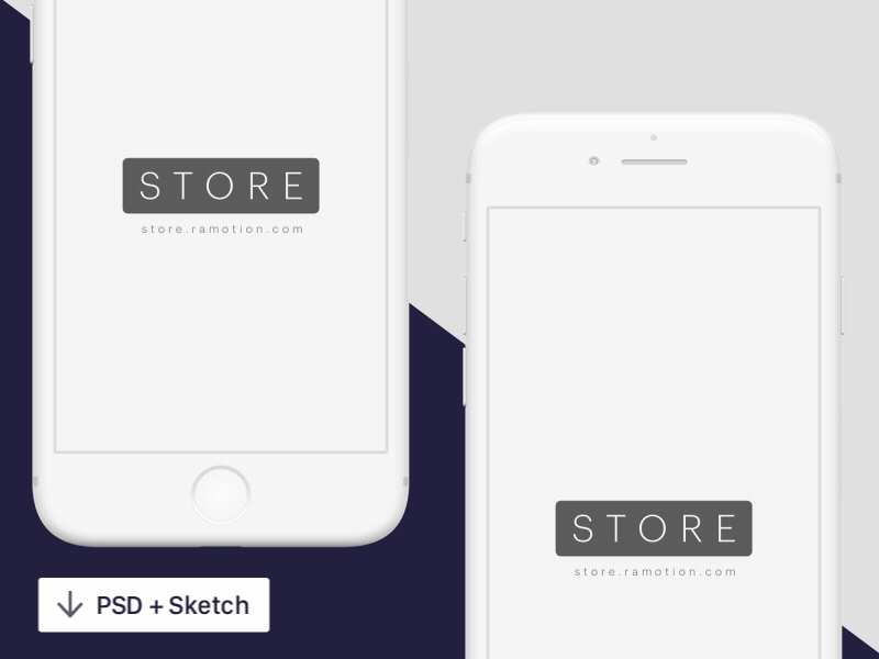Download iPhone Clay White & Black PSD+Sketch by Ramotion on Dribbble