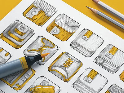 Fitness App Icon Sketches startup branding