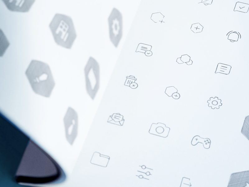 Early Sketches for Plexchat In-app Icons