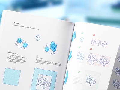 Mobingi Illustrations Design Guideline brand company assets brand patterns branding ramotion branding shapes clear space design guideline geometrical shapes identity brandbook illustration design use isometric shape design style guide