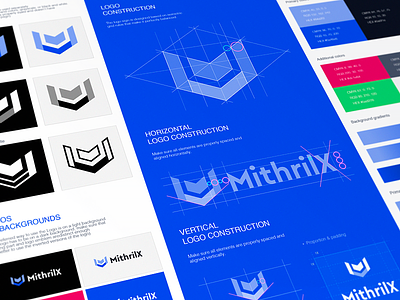 MithrilX Logo Grids and Style Guide startup branding