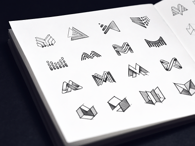Another Set of Sketches for MithrilX brand identity designer startup branding website logo design