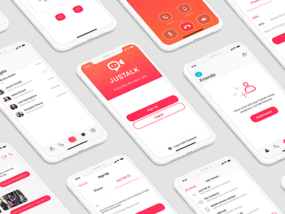 Justalk Mobile UI app concept app design app icon app inspiration app layout app screens application design ios ios app design iphone ui mobile app design mobile app ui mobile ui design navbar ui ui design ux