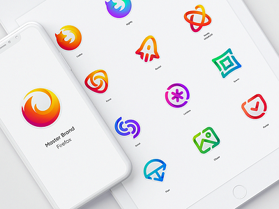 Firefox Icon Branding Design: iconography icons pack flat vector