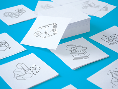 Mobingi Simple Hand-drawn Illustrations startup branding