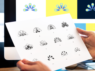 Logo Sketches & Color Exploration brand identity designer branding illustration logo website logo design