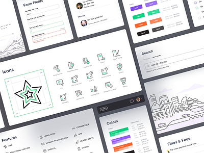 Turo – Support portal UI kit car service color scheme icon set logo product design ramotion ui kit user interface web design web design agency web development