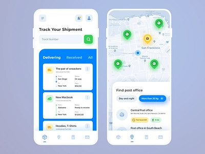 Mobile App Concept – Logistics and transportation