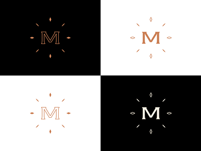 M branding design flat icon logo minimal naming typography vector