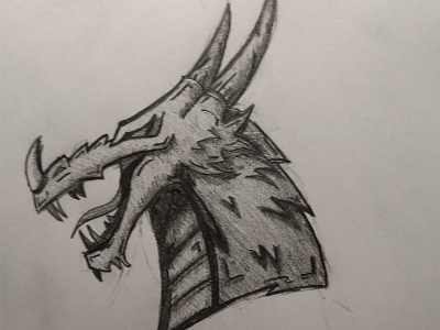 Dragon Mascot black and white dragon illustration mascot mascot design pencil drawing sketch