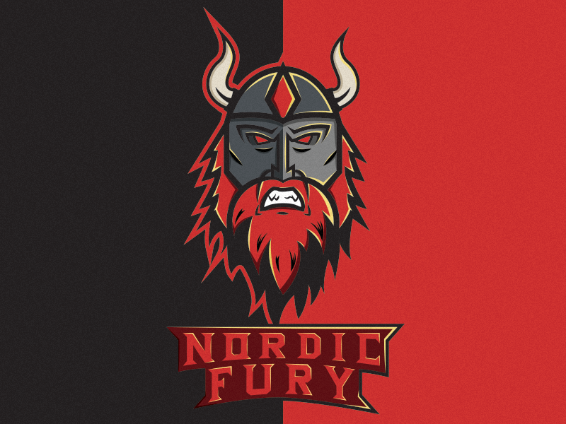 Nordic Fury Illustration sports branding sports logo mascot logo logo mascot sports esports clean illustration design vector
