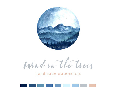 Wind In The Trees Watermarked branding design illustration illustration art logo