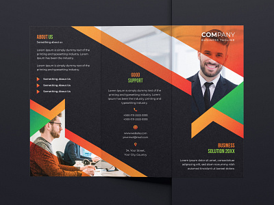 Corporate Tri fold Brochure Design 3 fold a4 abstract tri fold agency brochure brochure template business clean corporate creative creative design design elegant flexible illustrator marketing minimal modern multi use multipurpose