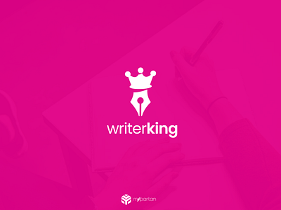 writing king beard brand branding castle crown design face graphic great head human icon illustrator king kingdom leader legend logo majestic majesty