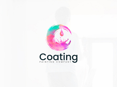 Coating Painting Company Logo agency branding business clean company corporate creative logo modern painting brushes painting logo