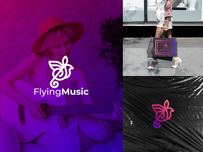 Music Logo Flying Music Logo