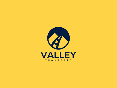Valley Transport, Transport Logo agency agent brand branding business company corporate creative design logo modern track transport logo valley