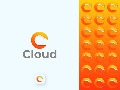 Cloud C Letter Logo Design