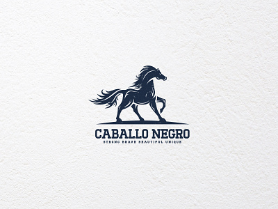 Caballo Negro Strong Horse Logo elegance gym horse strong