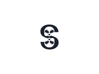Skull Letter S Logo angry hat letter s s letter logo s logo treasure warrior