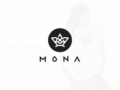 Design for M O N A branding business clean creative design fashion letter m logo m logo modern music pure queen vector