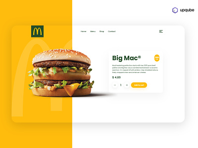 McDonald's Big Mac app branding clean design flat illustration mcdonalds minimal ui uidesign ux