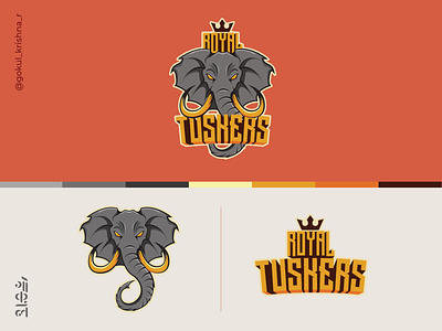 Royal Tuskers Esports Logo affinity affinitydesigner creative cusat design detailed elephant esports gokul krishna r graphic design icon illustration india kerala logo typography vector