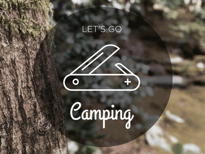 Let's Go Camping after effects animation icon illustrator motion nature outdoors