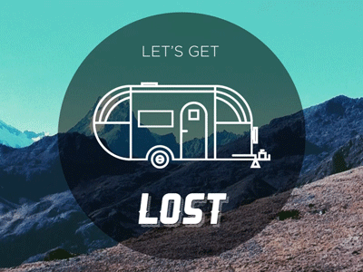 Let's Get Lost after effects animation camper icon illustrator lost motion outdoors