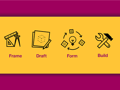 Process by Icon complementary flat flow icon illustrator phases process steps visual design