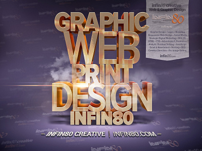 3D Typography Art Self-Promotional Graphic Design Mockup