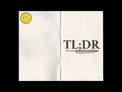 TL;DR art direction design editoral graphic art print typography