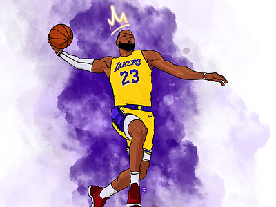 LA - BRON basketball illustration