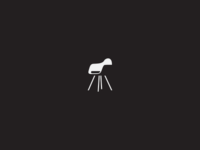 Eames Armchair chair logo mark negative space