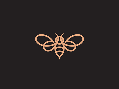 Bee bee fly honey logo mark symbol