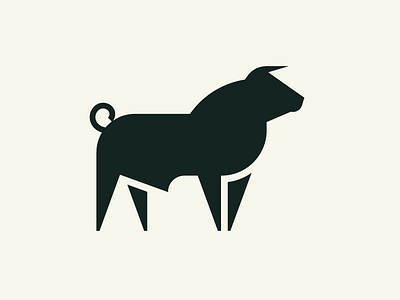 Bull animal bull logo mark toreador