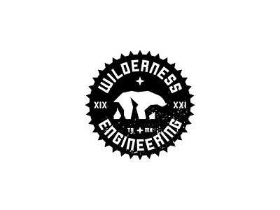 Wilderness Engireening badge bear logo polar symbol wild wilderness