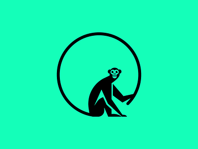 MONKEY animal badge clothes co indian mark monkey symbol tail