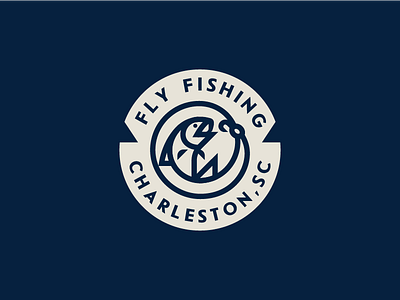 Fly Fishing badge charleston fish fishing fly flyfishing hunting water