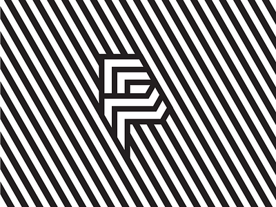 P lines monogram p pattern stripes