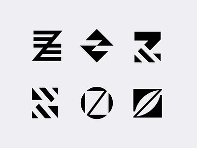 ZZZZZZ letterform mark monogra type z